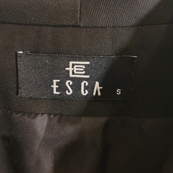 ESCA Black & Gold Glitter Uniform Style Vest Women’s Small Casino Costume Zipper - Picture 6 of 14